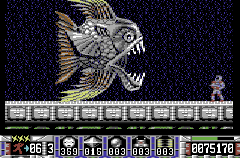 turrican fish boss on c64